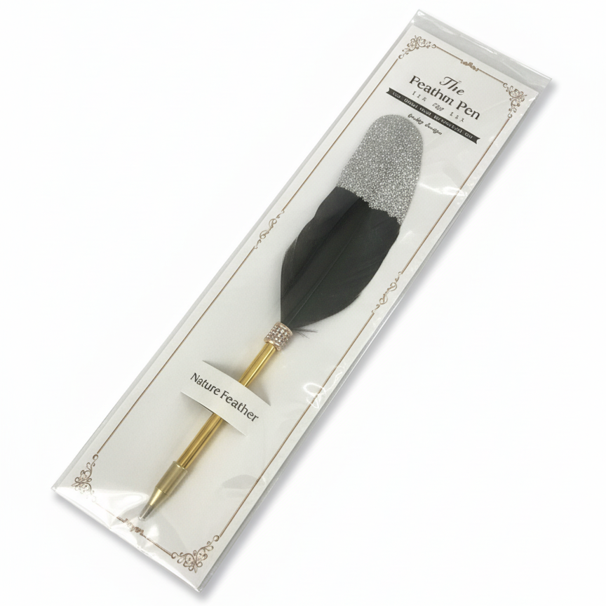 Feather Pen Dark-silver